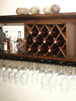 Adega de vinhos porta taças frete grátis -100% madeira