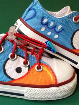All star pintado a mão galinha azul