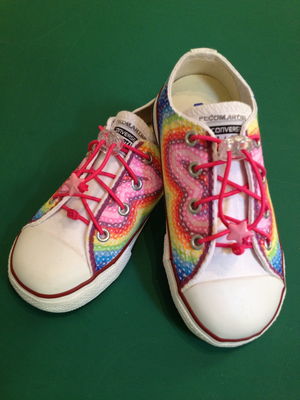 All star pintado a mão modelo butterfly
