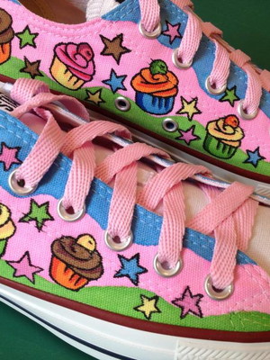 All star pintado a mão modelo cupcakes