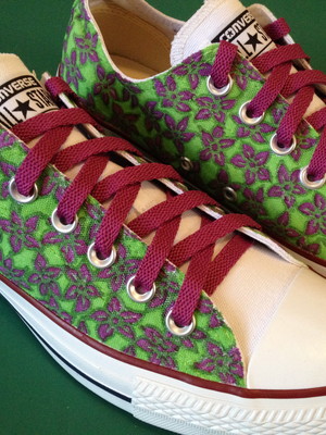 All star pintado a mão modelo floral