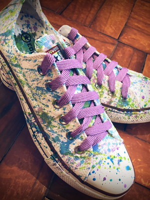 All star pintado a mão respingado