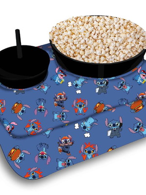 Almofada cinema pipoca stitch com balde copo