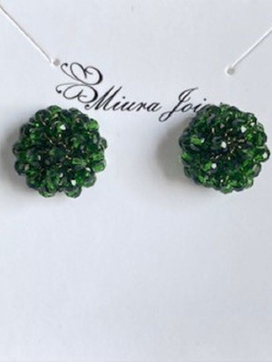 Brinco de cristal verde