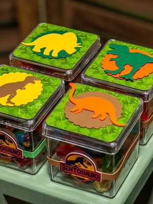 Caixinha de acrílico dinossauros