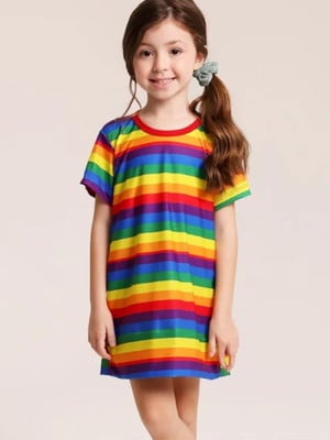 Camisola infantil arco íris