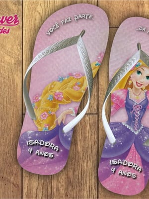 Chinelo pernalizado princesas - rapunzel