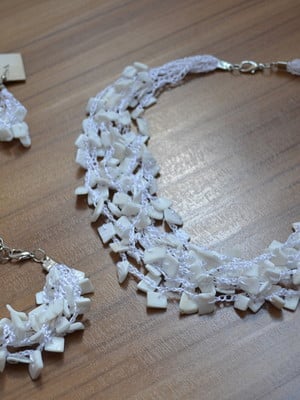Conjunto cascalho branco