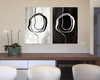 Imagem 1 - CONJ QUADROS ABSTRATOS MODERNO MINIMALISTA FLOW ART- 40X60CM