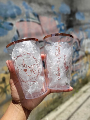 Copos twister 500ml - casamento