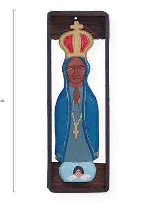 Quadro madeira e resina: nossa senhora aparecida (c97a)