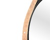 Imagem 1 - Espelho Decorativo Adnet Preto Alça Corino Rajada 60cm