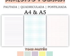 Folhas Pautada E Quadriculada E Pontilhada Para Imprimir