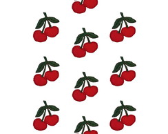 Fruta Cereja Pp Patch Aplique Bordado Termocolante 10 un