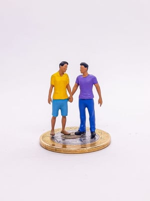 Homens de mãos dadas miniatura m49