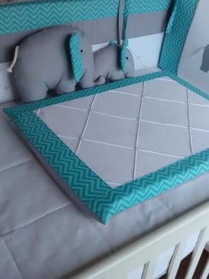 Kit berço elefante balão -399x - básico frete grátis
