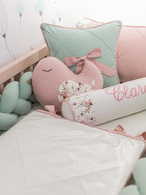 Kit berço passarinho rose