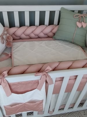 Kit berço rose verde malva