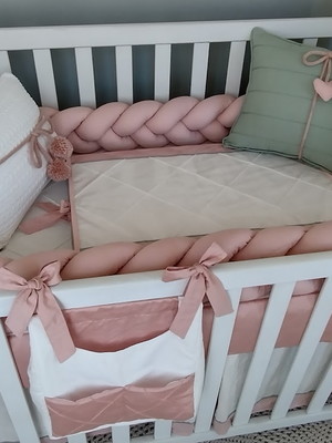 Kit berço rose verde malva básico