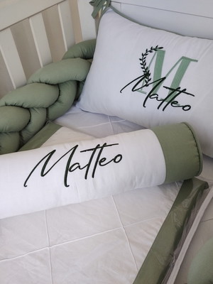 Kit berço verde malva - básico