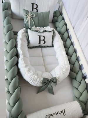 Kit berço verde trança bernardo
