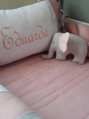 Kit cama montessoriano patchwork rose- 5261l - completo