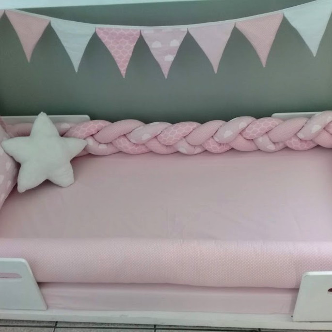 Imagem 4 - Kit Cama Montessoriano Rosa Nuvem - 5261p - Completo