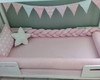 Imagem 4 - Kit Cama Montessoriano Rosa Nuvem - 5261p - Completo