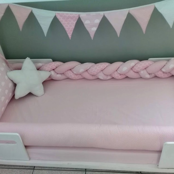 Imagem 5 - Kit Cama Montessoriano Rosa Nuvem - 5261p - Completo