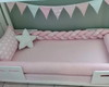 Imagem 5 - Kit Cama Montessoriano Rosa Nuvem - 5261p - Completo