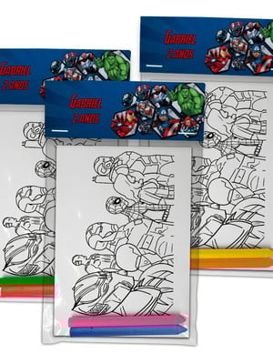 Kit colorir festa infantil avengers personalizavel