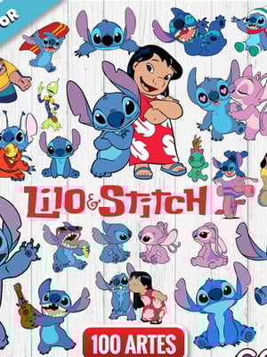 Kit digital lilo e stitch - artes em vetor