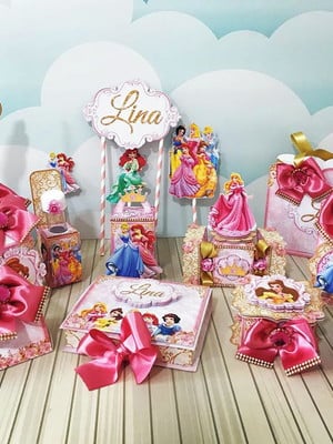 Kit festa personalizado princesas - 21 itens