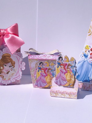 Kit festa princesas disney 3d - 40 itens