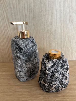 Kit saboneteira e difusor - pedra turmalina - 03