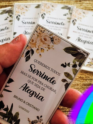 Lágrimas de alegria personalizadas com nomes e data