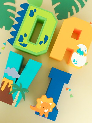Letras 3d- dinossauros