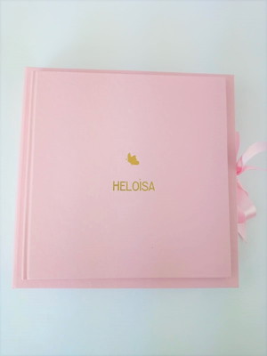 Livro do bebê e caixa borboleta hotstamping