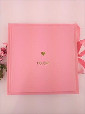 Livro do bebê e caixa hot stamping