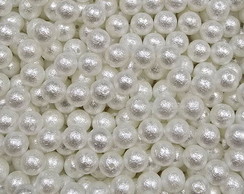 Miçanga Pérola Texturizada Craquelada 10mm-250grama/450pç
