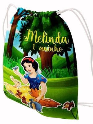 Mochila personalizada festa infantil branca de neve 725854