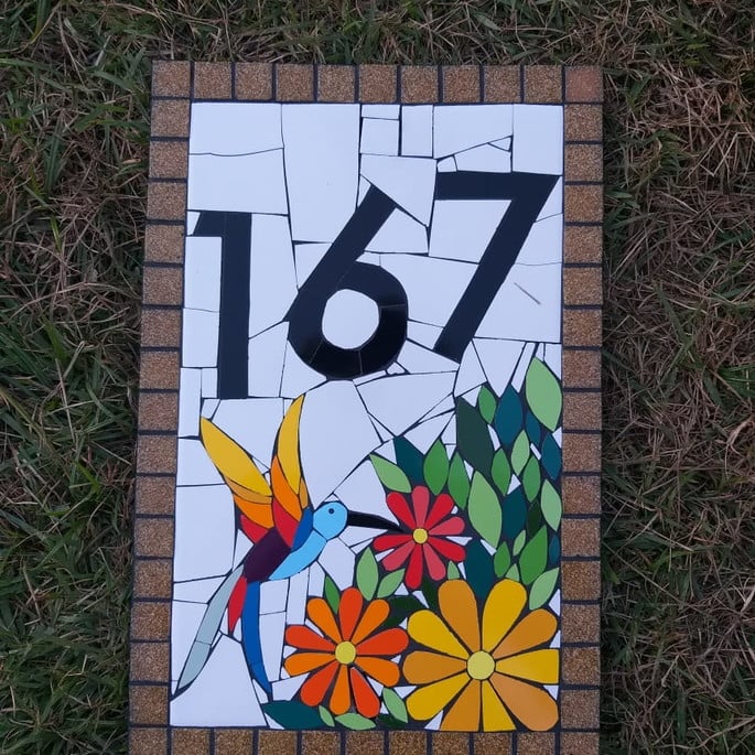 Imagem 3 - Número em Mosaico - Beija Flor