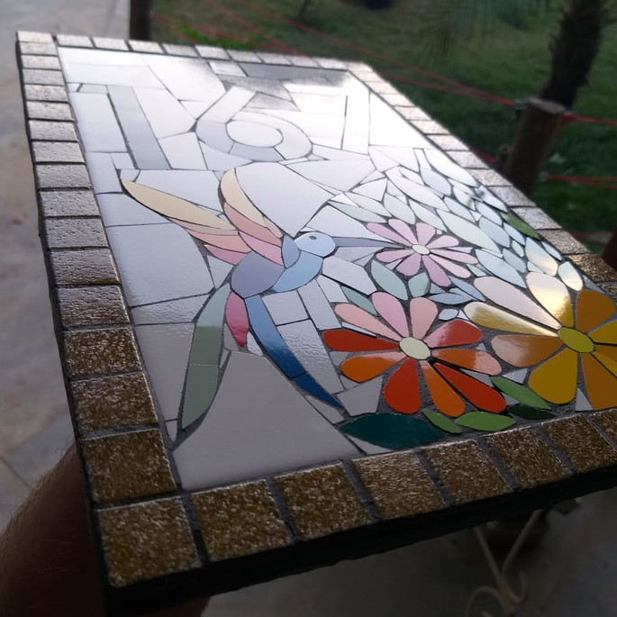 Imagem 2 - Número em Mosaico - Beija Flor