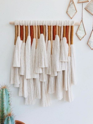Painel decorativo em macrame
