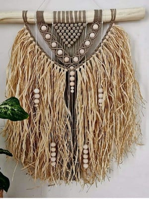 Enfeite decorativo em macrame