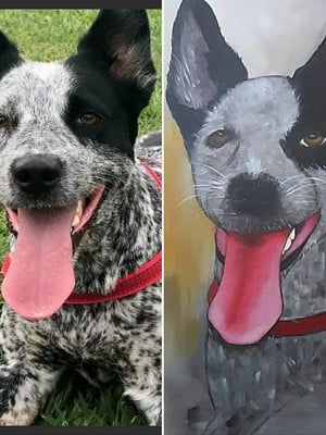 Painel pintura art pop em acrílico meu pet