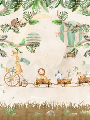 Papel de parede safari + dinossauro ( vivian mattos )