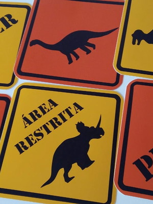 Placas decorativas - dinossauro