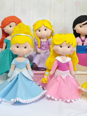 Princesas disney em feltro