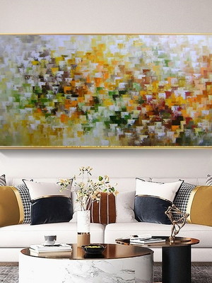 Quadro abstrato pintado a mão para decoração 60x120